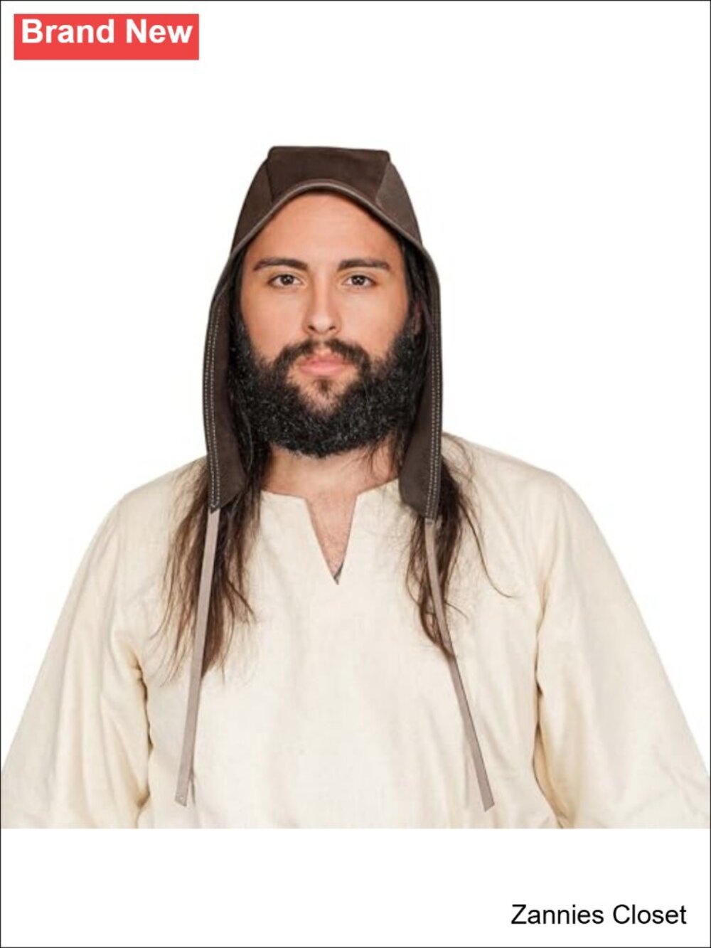 🤠 Handcrafted Full Grain Leather Peasant Cap Medieval Hood Renaissance LARP